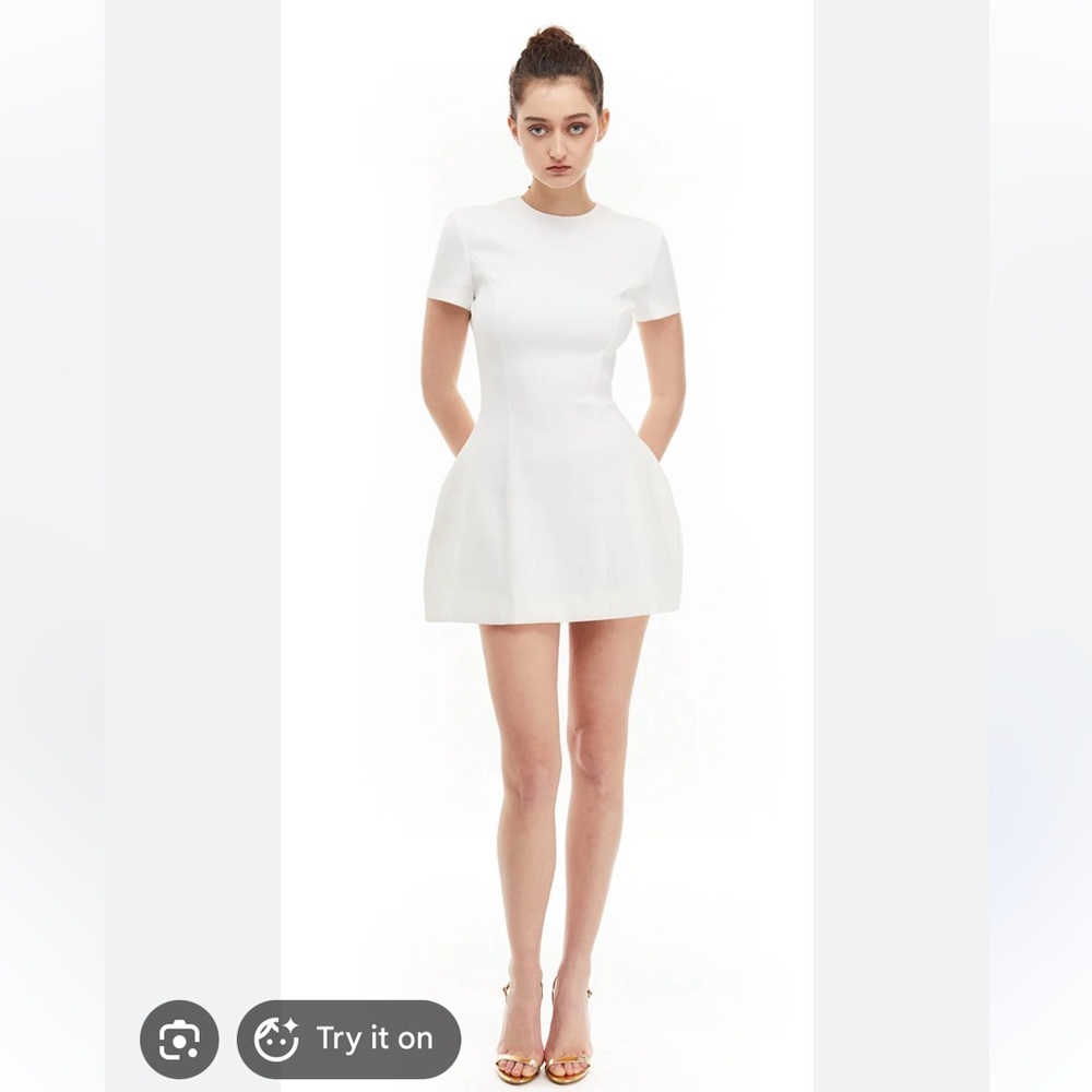 Nwt Mother Of All Marigold T Shirt Mini Dress- White Size Xs